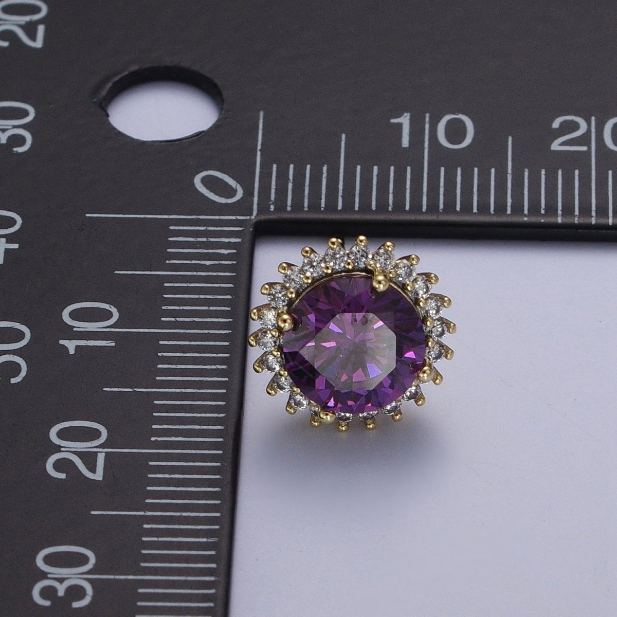 White Gold Filled Star Celestial Sunburst Sun Black Clear Purple Cubic Zirconia Silver Studs Earrings | Y-043 Y-044 Y-045 - DLUXCA