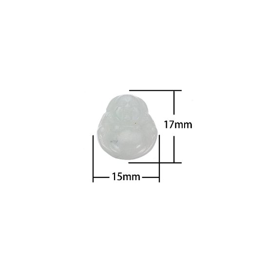 Wholesale Buddha Pendant Natural Grade AAA jade Green Jade ICE Jadeite Bead DIY Religious Jewelry gift Dainty Laughing Buddha GemStone O-093 - DLUXCA