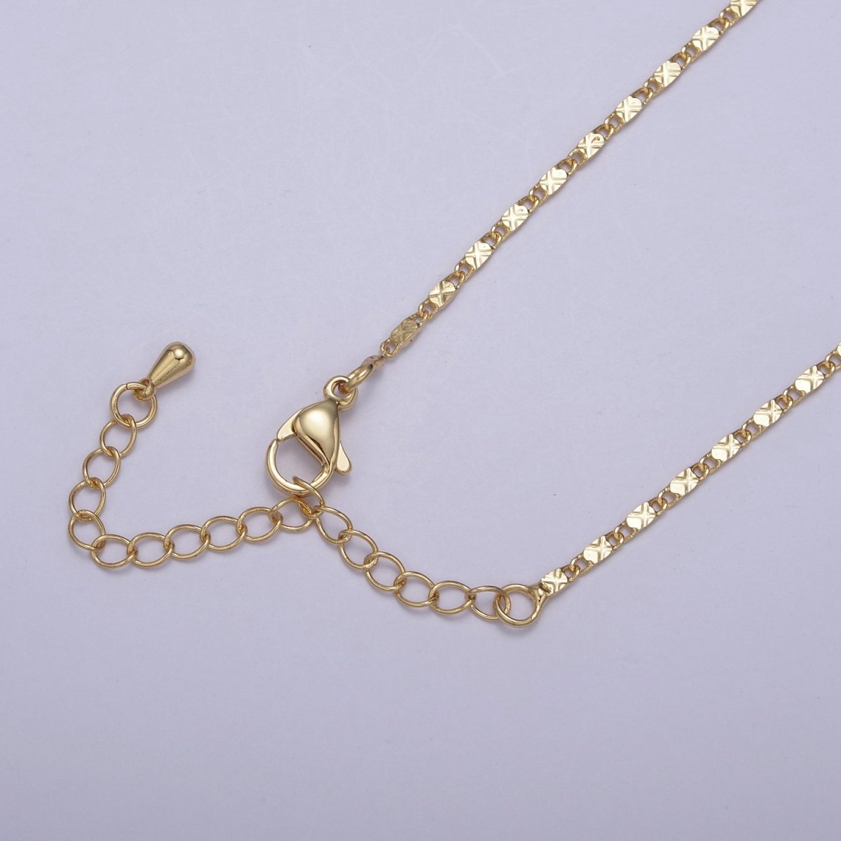 Wholesale Gold Chain Necklace, Fine Scroll Gold Chain, Simple Gold Necklace, Thin Plain Women's Necklace 18" 20" Women Chain | WA-682 WA-683 Clearance Pricing - DLUXCA