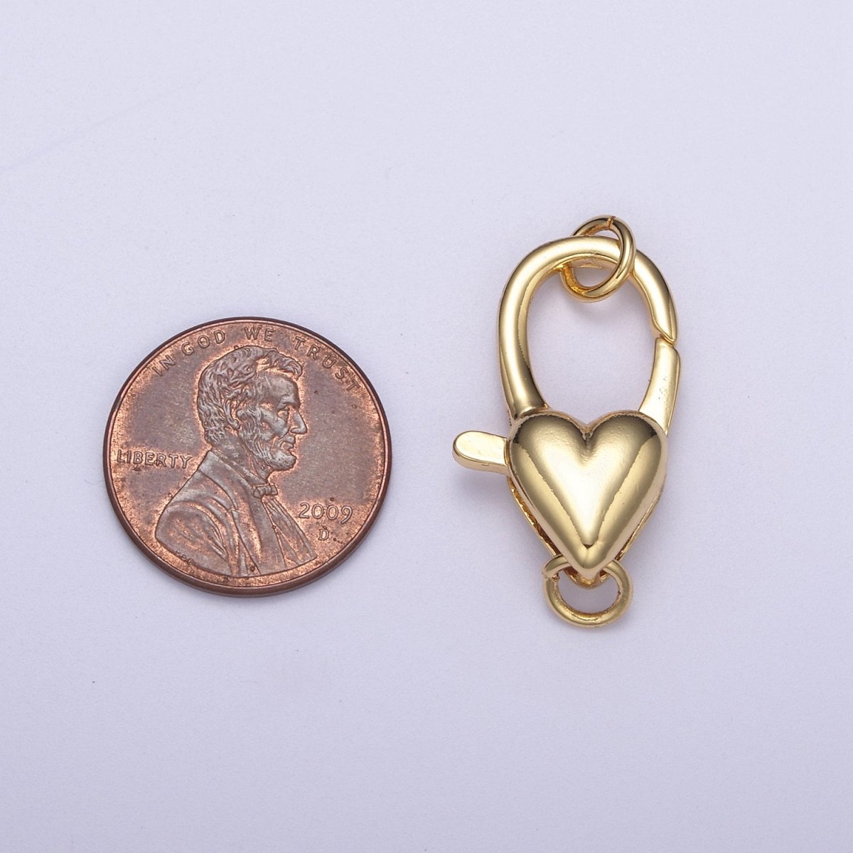 Wholesale Gold Filled Heart Clasp, Love Clasp Enhancer for Necklace Clasp 25.5X13.5MM / 30.3X15mm L-608 L-611 - DLUXCA