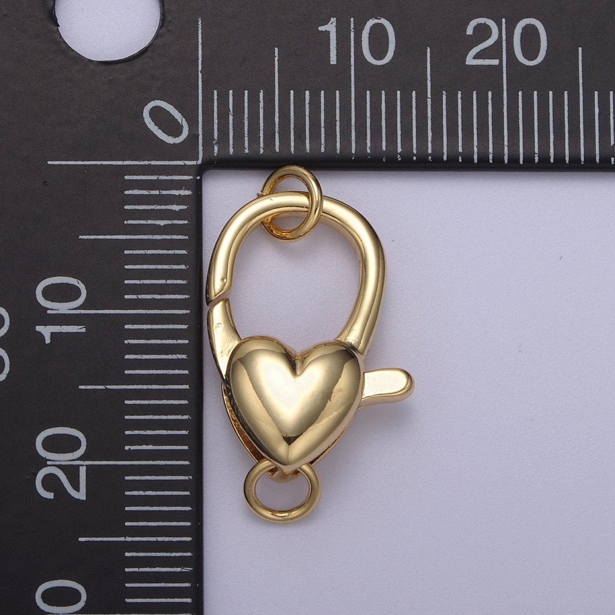 Wholesale Gold Filled Heart Clasp, Love Clasp Enhancer for Necklace Clasp 25.5X13.5MM / 30.3X15mm L-608 L-611 - DLUXCA