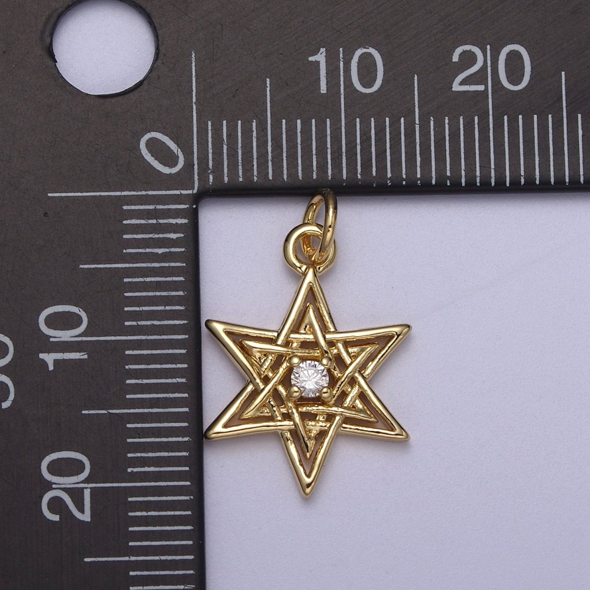 Wholesale Gold Star of David Charms, Jewish Charm, Religious N-337 - DLUXCA