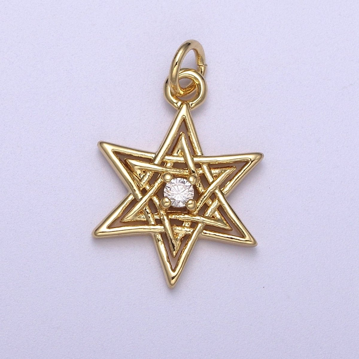 Wholesale Gold Star of David Charms, Jewish Charm, Religious N-337 - DLUXCA
