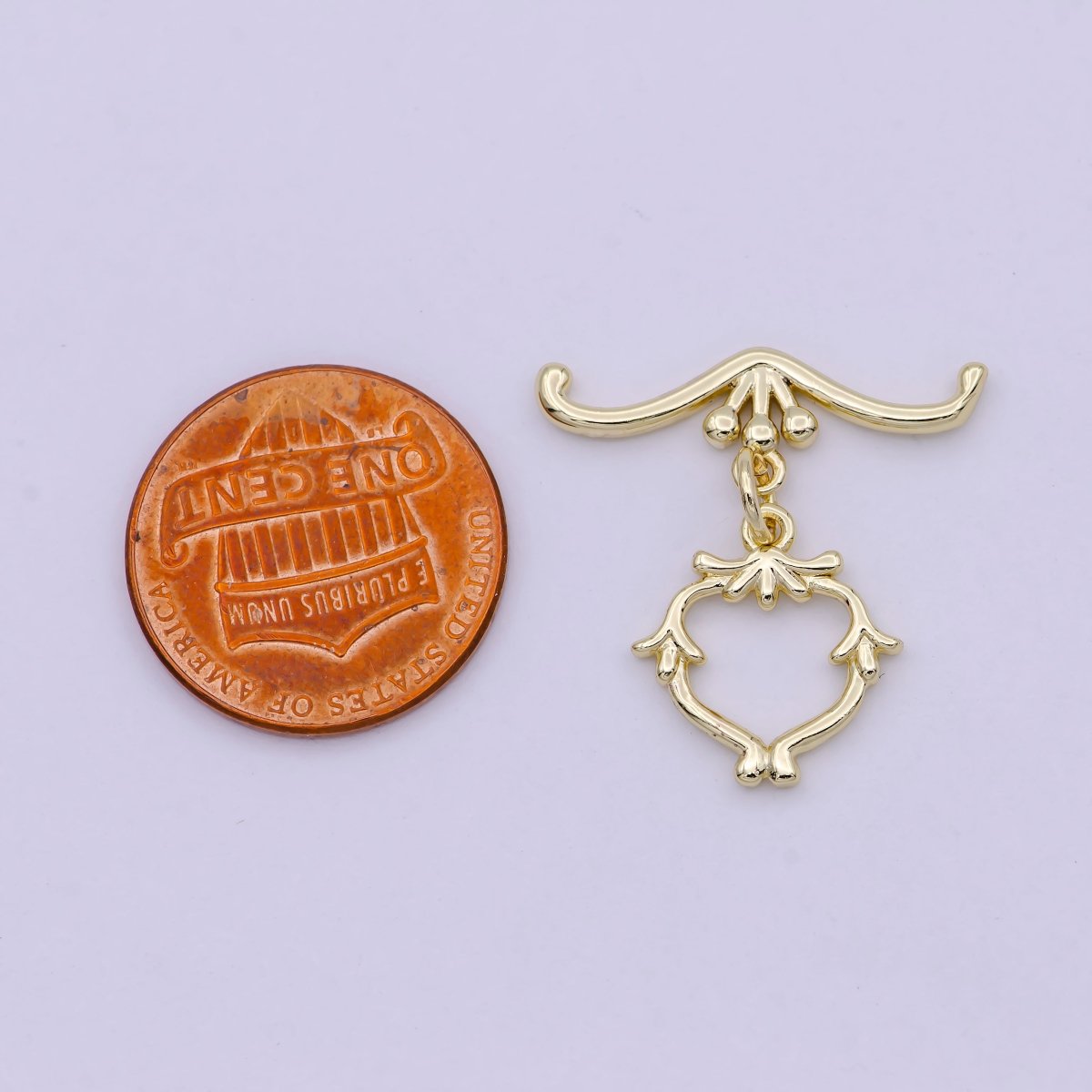 Wholesale Gold Toggle Clasp, Gold OT Clasp Fancy Design OT Clasp Bulk Supply for Bracelet Necklace Component L-619 - DLUXCA