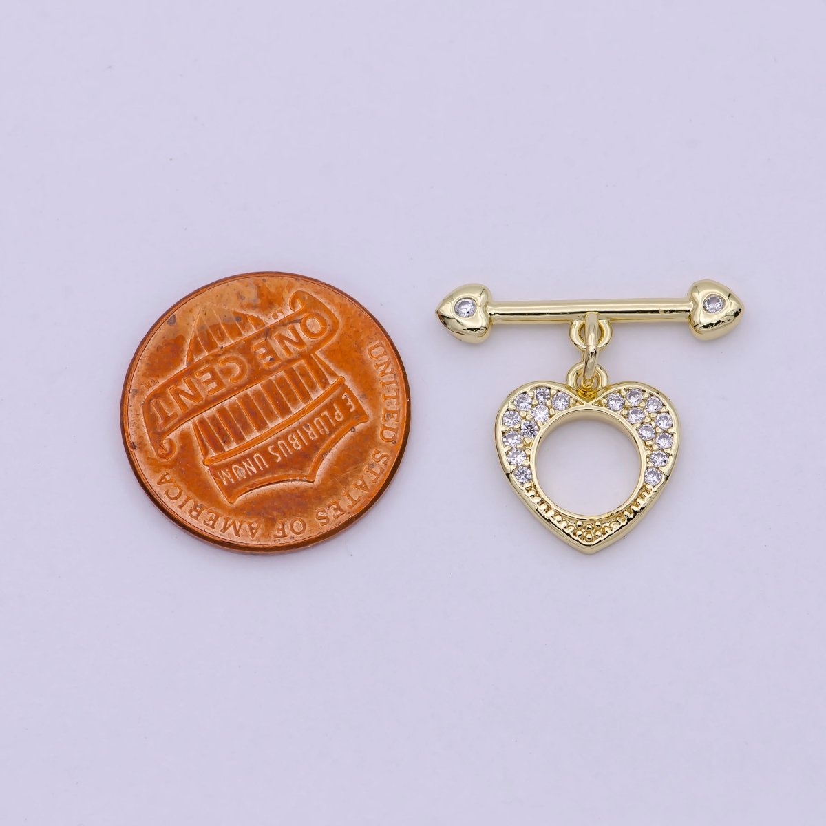 Wholesale Gold Toggle Clasp, Heart OT Clasp Fancy Design OT Clasp Bulk Supply for Bracelet Necklace Component L-621 - DLUXCA