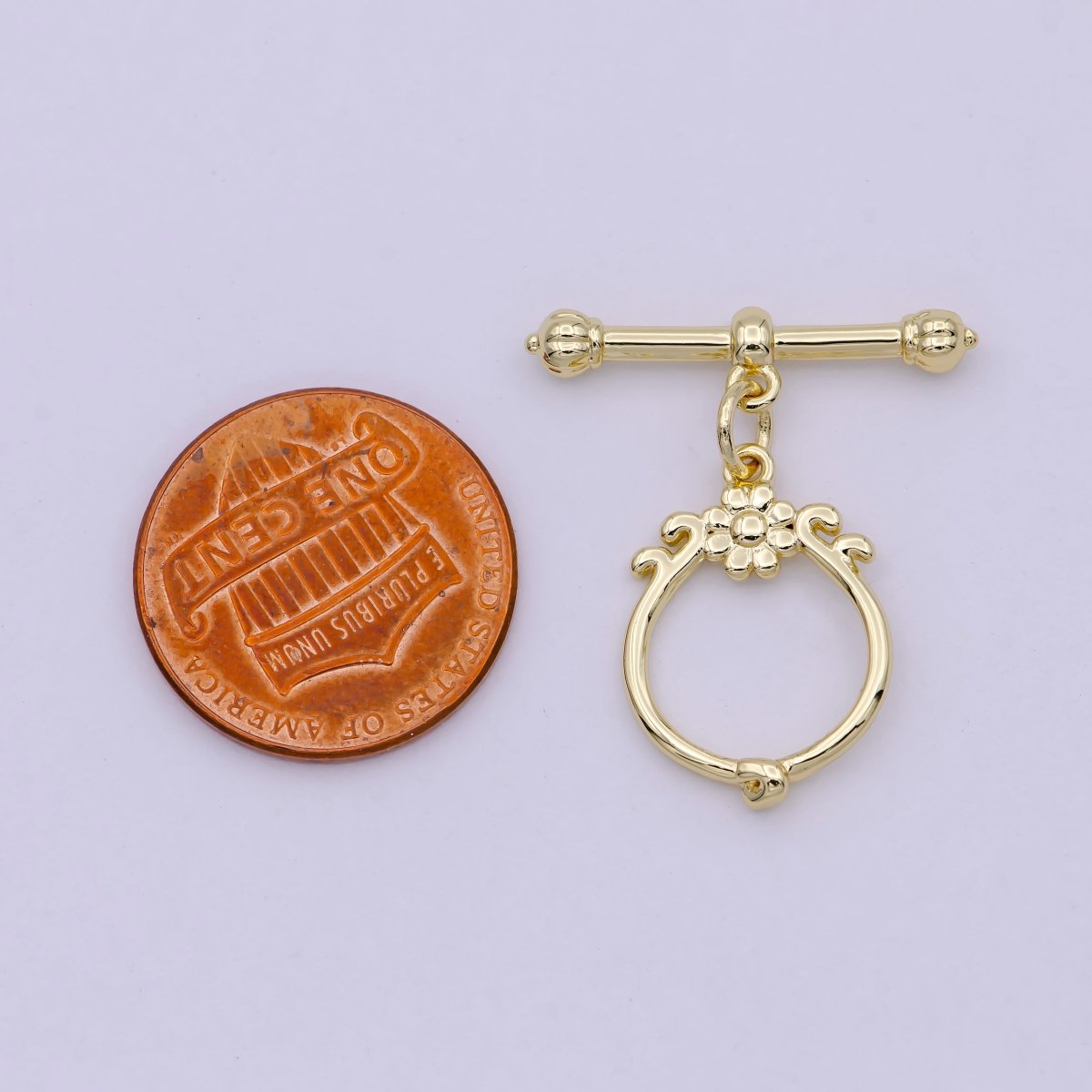 Wholesale Gold Toggle Clasp, Vintage OT Clasp Fancy Design OT Clasp Bulk Supply for Bracelet Necklace Component L-627 - DLUXCA