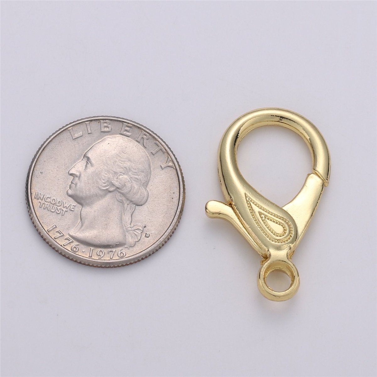 Wholesale Lobster Clasp 14k Gold Filled, Lobster Claw with Jump Ring for Jewelry Necklace Bracelet Anklet Making, Size 31mmx20mm K-345 - DLUXCA