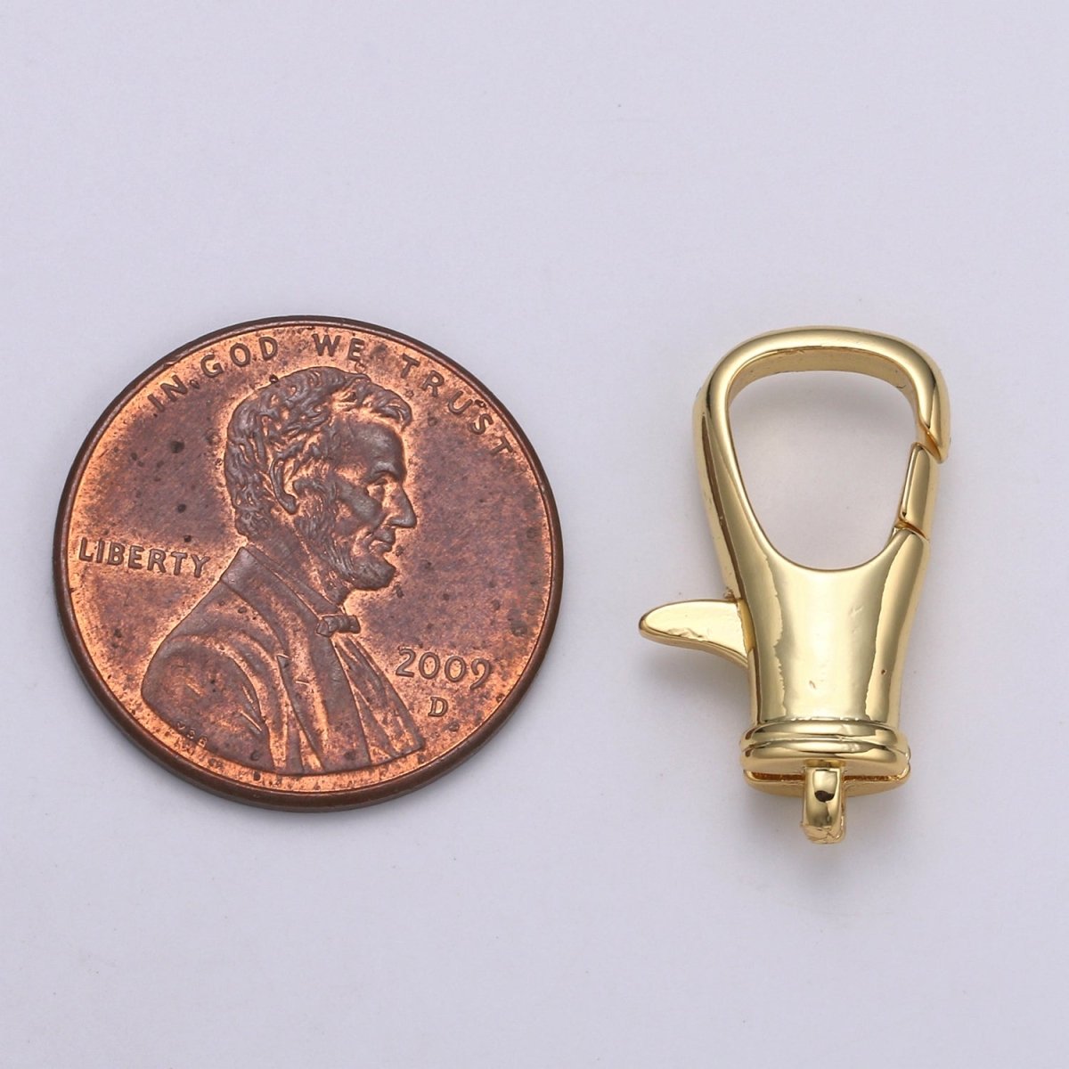 Wholesale Lobster Clasp 24k Gold , Bucket Pail Lobster Claw for Jewelry Making, Size 19.6mmX12.1mm L-181 - DLUXCA