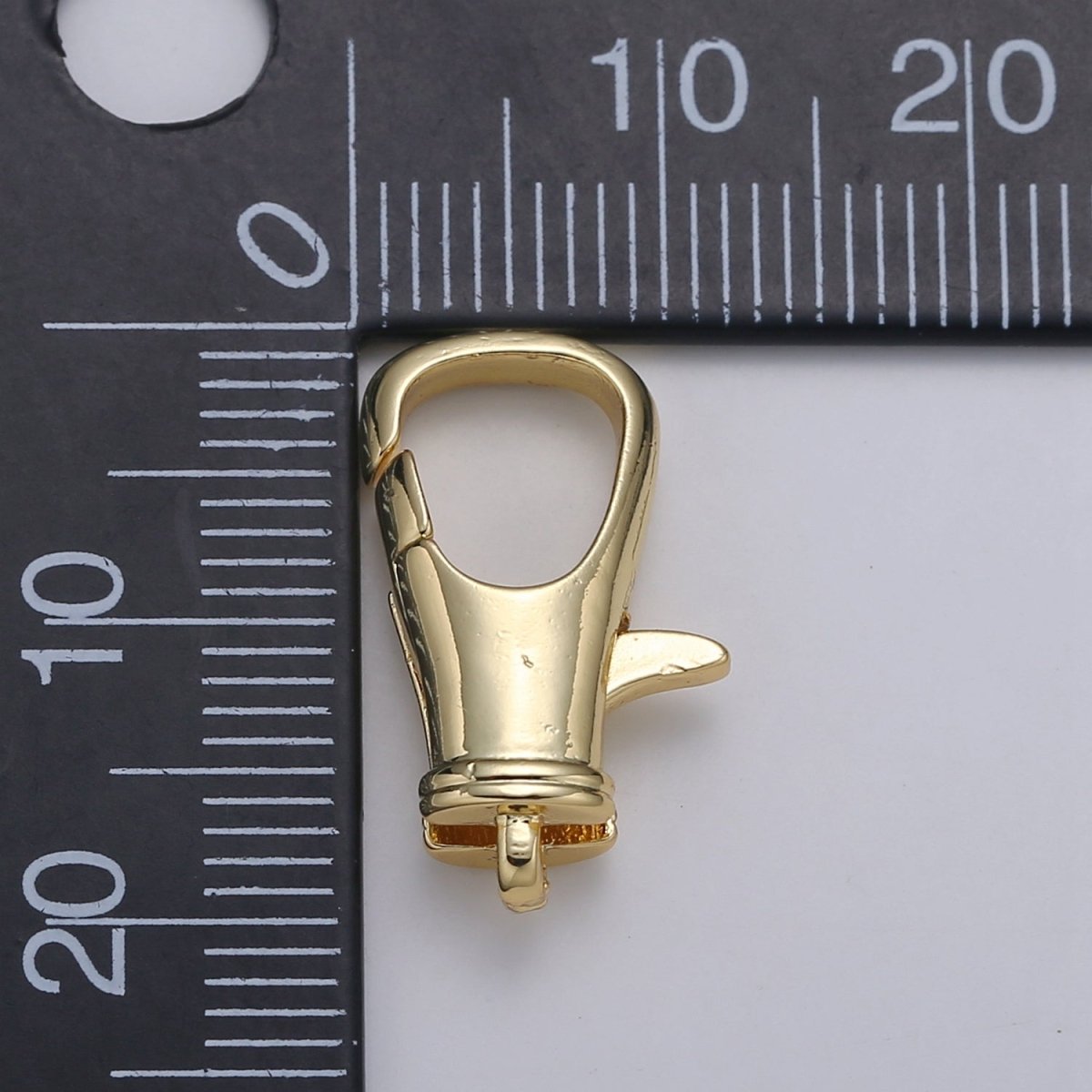 Wholesale Lobster Clasp 24k Gold , Bucket Pail Lobster Claw for Jewelry Making, Size 19.6mmX12.1mm L-181 - DLUXCA
