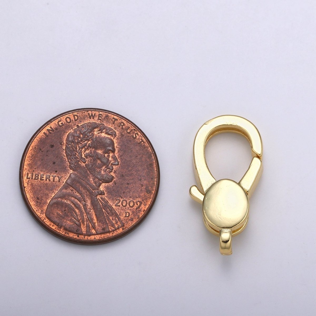 Wholesale Lobster Clasp 24k Gold , Oval Lobster Claw for Jewelry Making, Size Option 19.4MMX10.7MM L-176 - DLUXCA