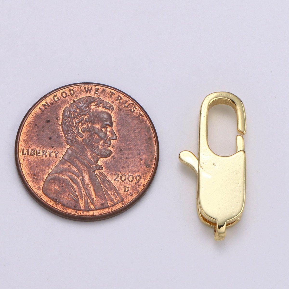 Wholesale Lobster Clasp 24k Gold , Rectangle Lobster Clasp for Jewelry Making, Size Option 20.3MMX8.8MM L-177 - DLUXCA