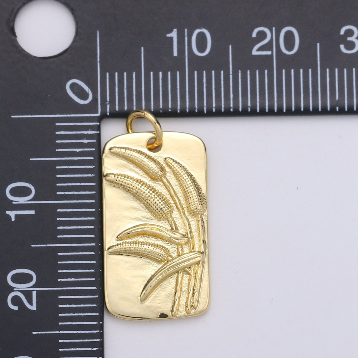Wild Flower Charms, Gold Flower Pendant, Dainty Flower Charm, Small Tag Charm for Necklace Floral Flower Jewelry in 14k gold filled D-752 - DLUXCA