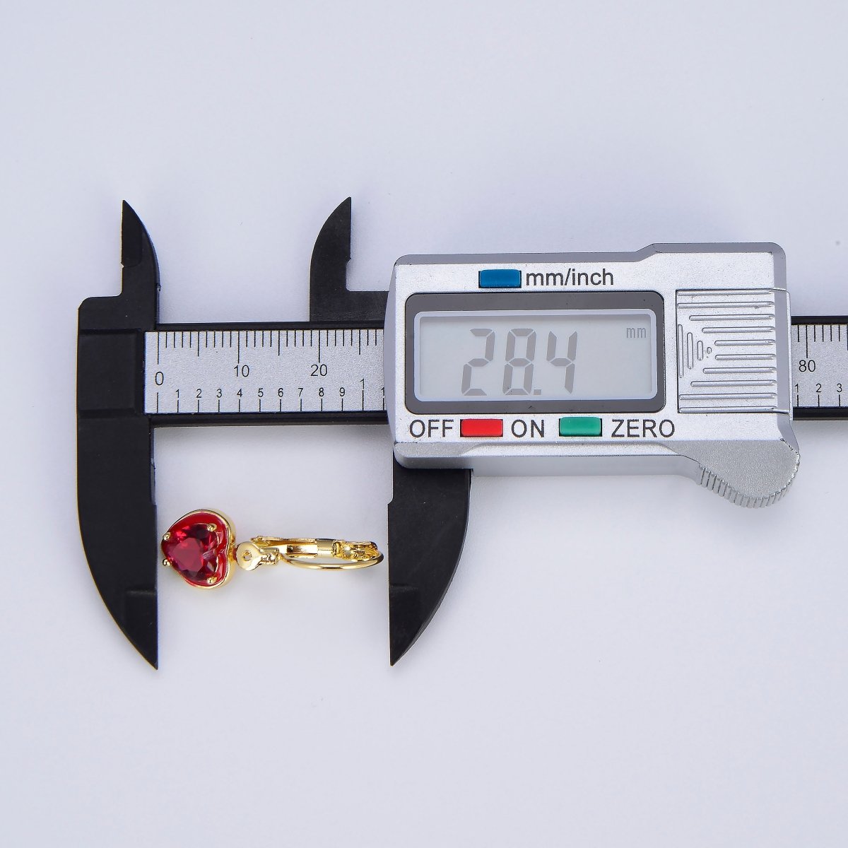 Women Heart Crystals Earrings Drop Dangle Lever Back Hoop Earrings for Girl Green Red Pink Cubic Stone for everyday Wear P-103 P-104 P-105 - DLUXCA