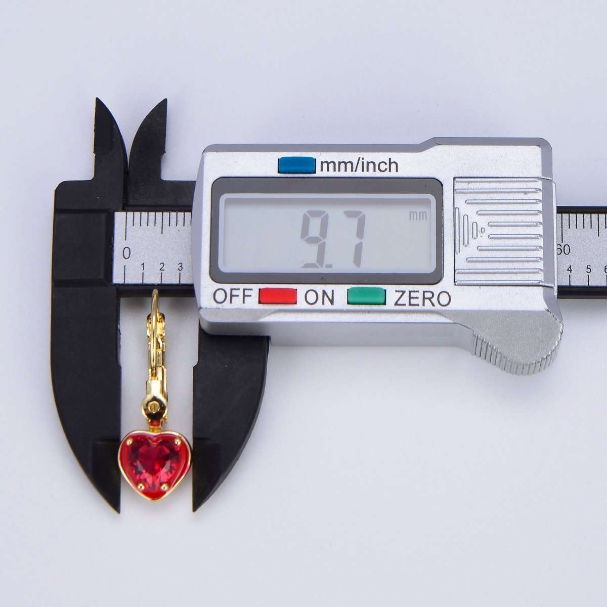 Women Heart Crystals Earrings Drop Dangle Lever Back Hoop Earrings for Girl Green Red Pink Cubic Stone for everyday Wear P-103 P-104 P-105 - DLUXCA