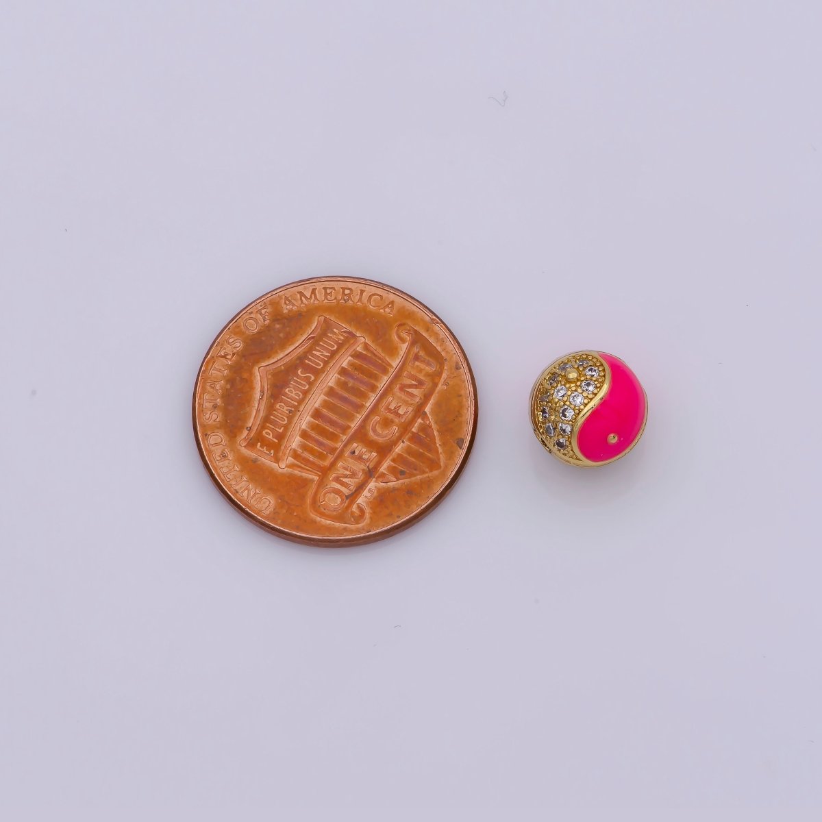 Yin Yang Spacer Bead Enamel Yin and Yang Beads Charms, Cubic Zirconia Jewelry for Bracelet Making B-648 to B-662 - DLUXCA