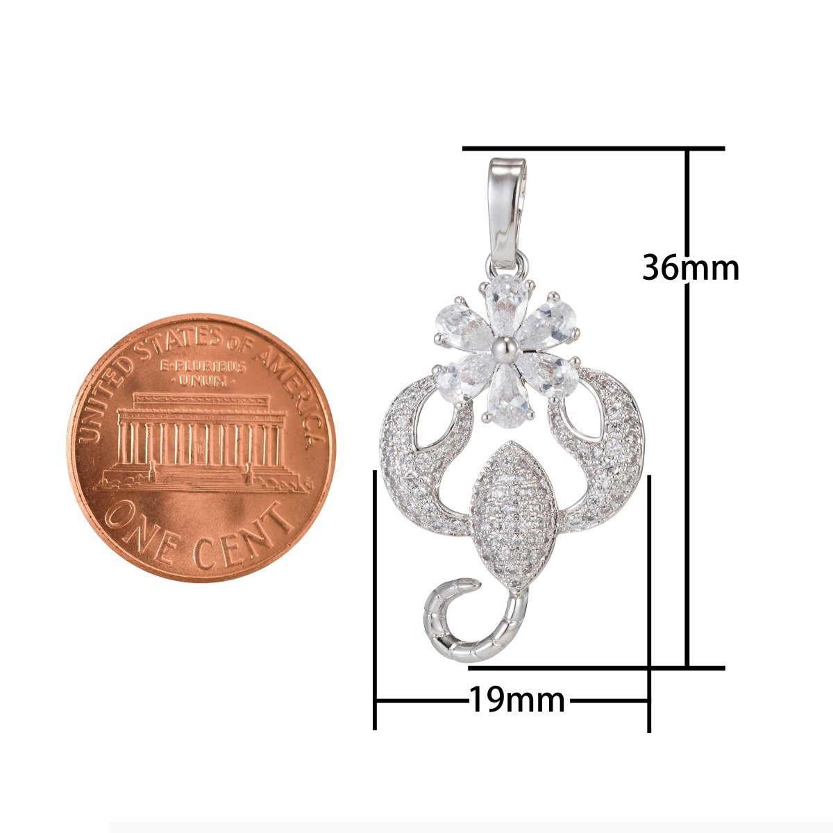 Zodiac Sign Aries Taurus Gemini Cancer Leo Virgo Libra Scorpio Sagittarius Capricorn Aquarius Pisces Gold Filled Silver Cubic Zircon Crystal Pendants I-551~I-562 - DLUXCA