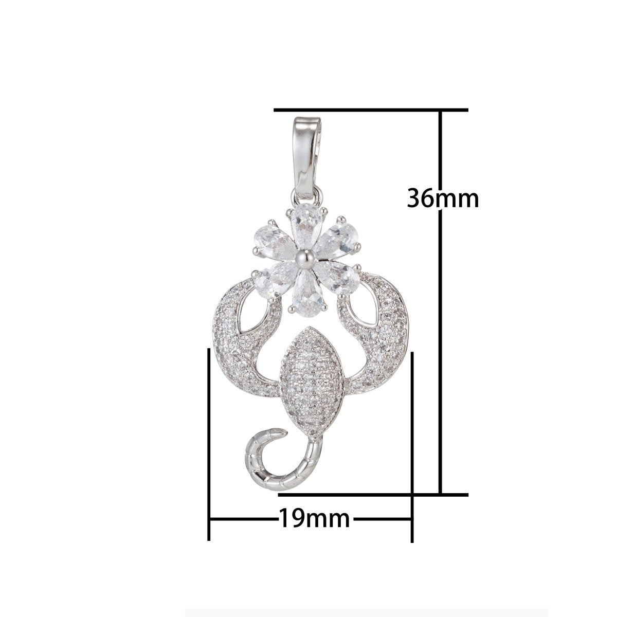 Zodiac Sign Aries Taurus Gemini Cancer Leo Virgo Libra Scorpio Sagittarius Capricorn Aquarius Pisces Gold Filled Silver Cubic Zircon Crystal Pendants I-551~I-562 - DLUXCA