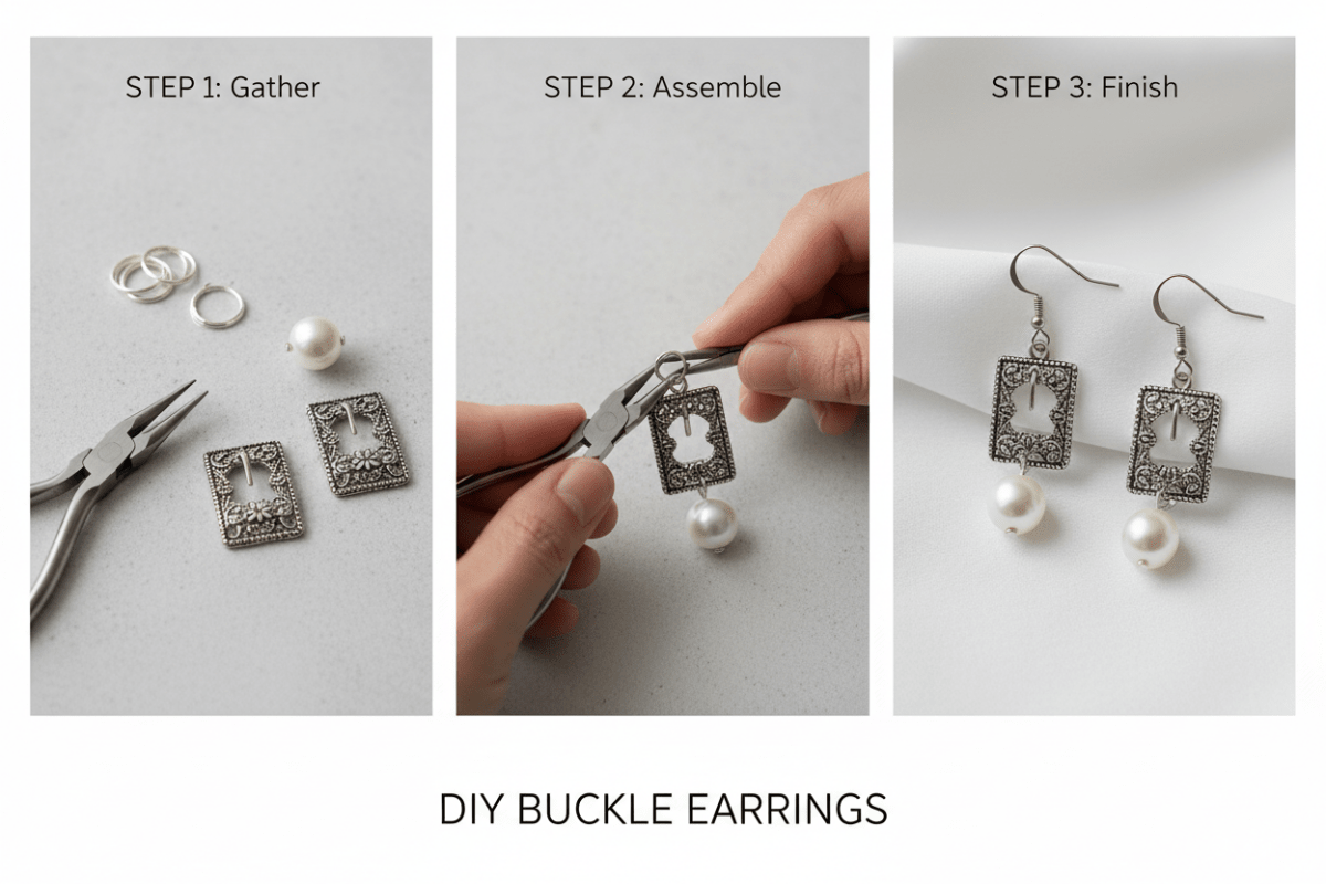 Ear Buckles Earring Tutorial - DLUXCA