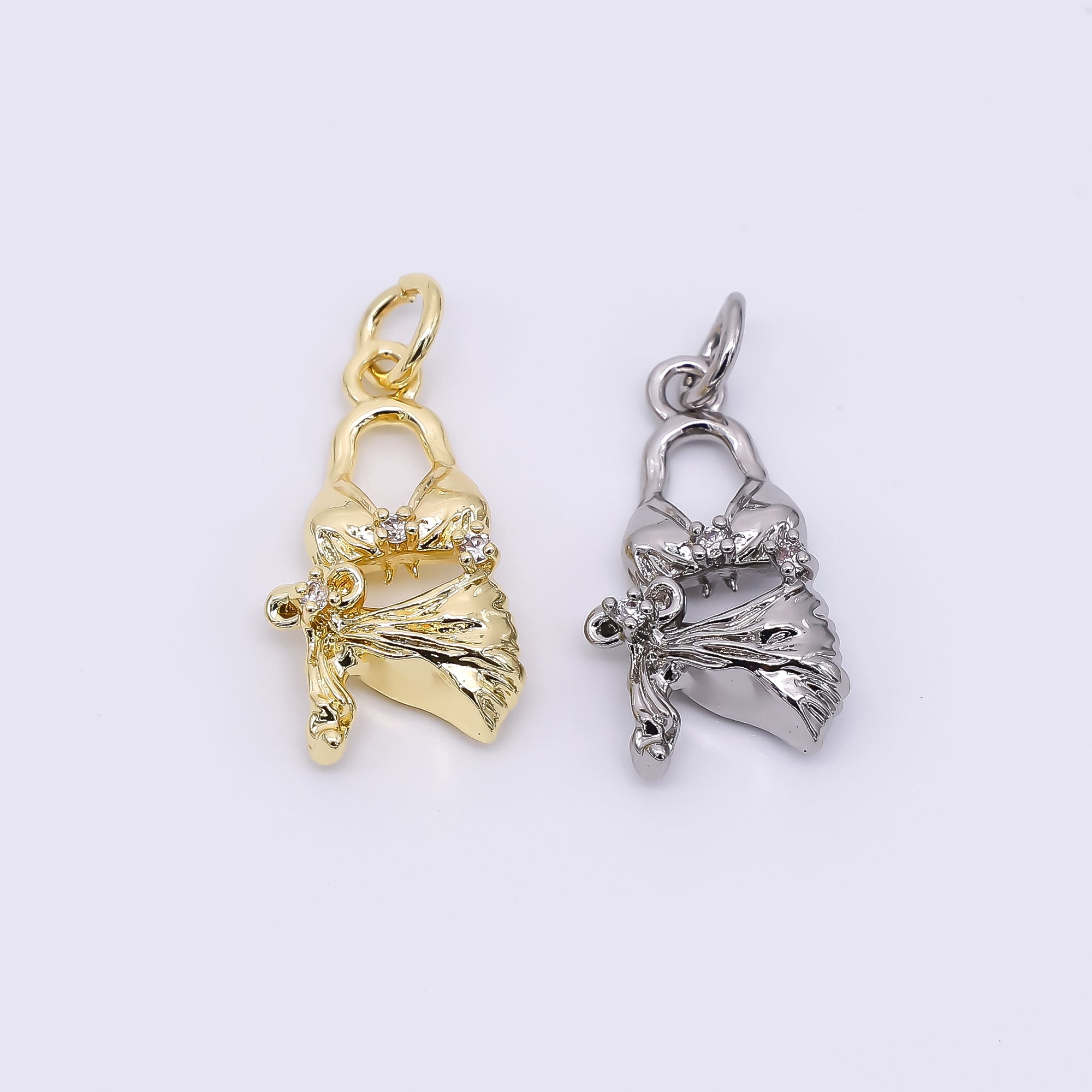 24K Gold Filled 18.5mm Sexy Gorgeous Bikini Charm in Gold & Silver | AH-551
