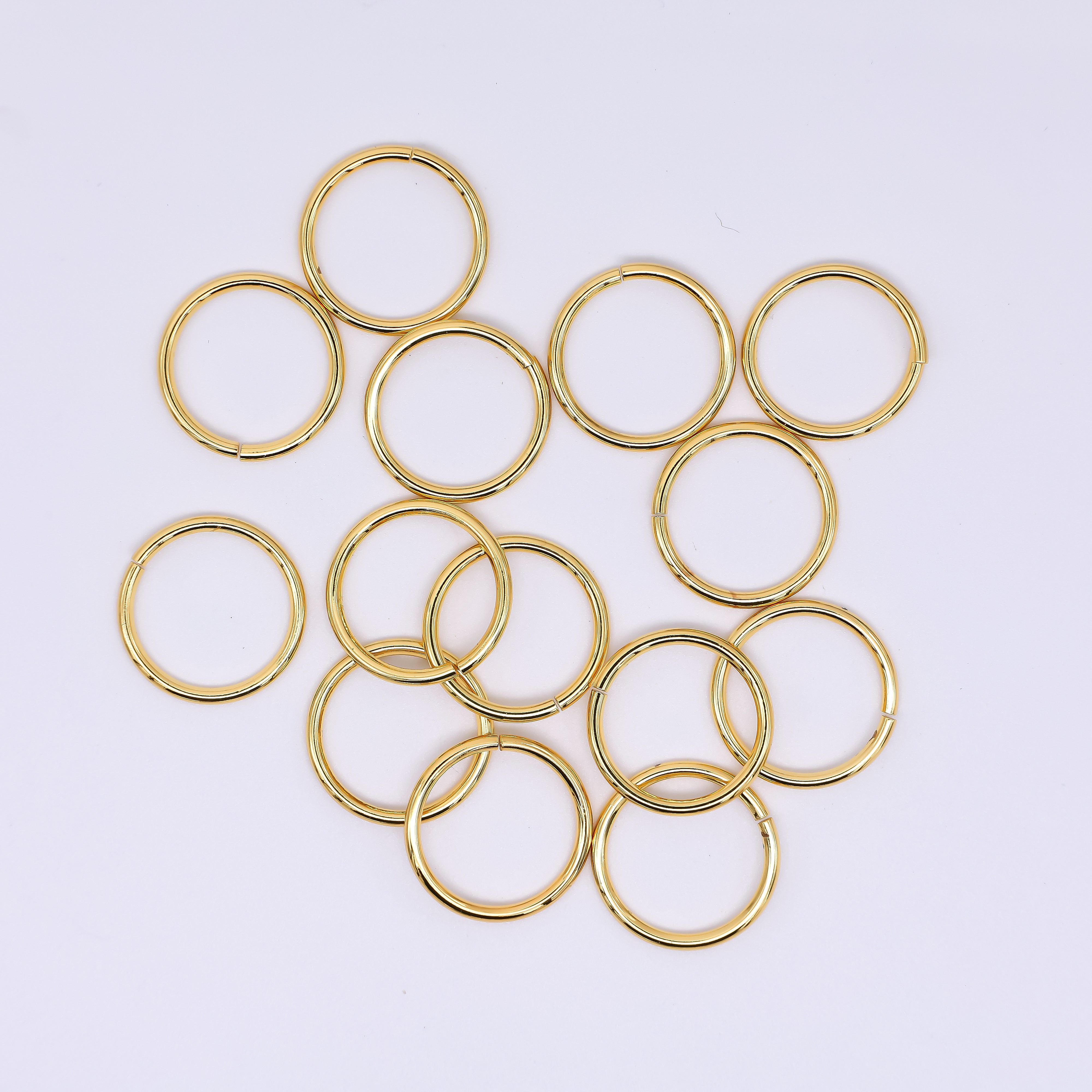 24K Gold Filled 18mm Big Circle Round Jumpring Findings in Gold & Silver | SP1639