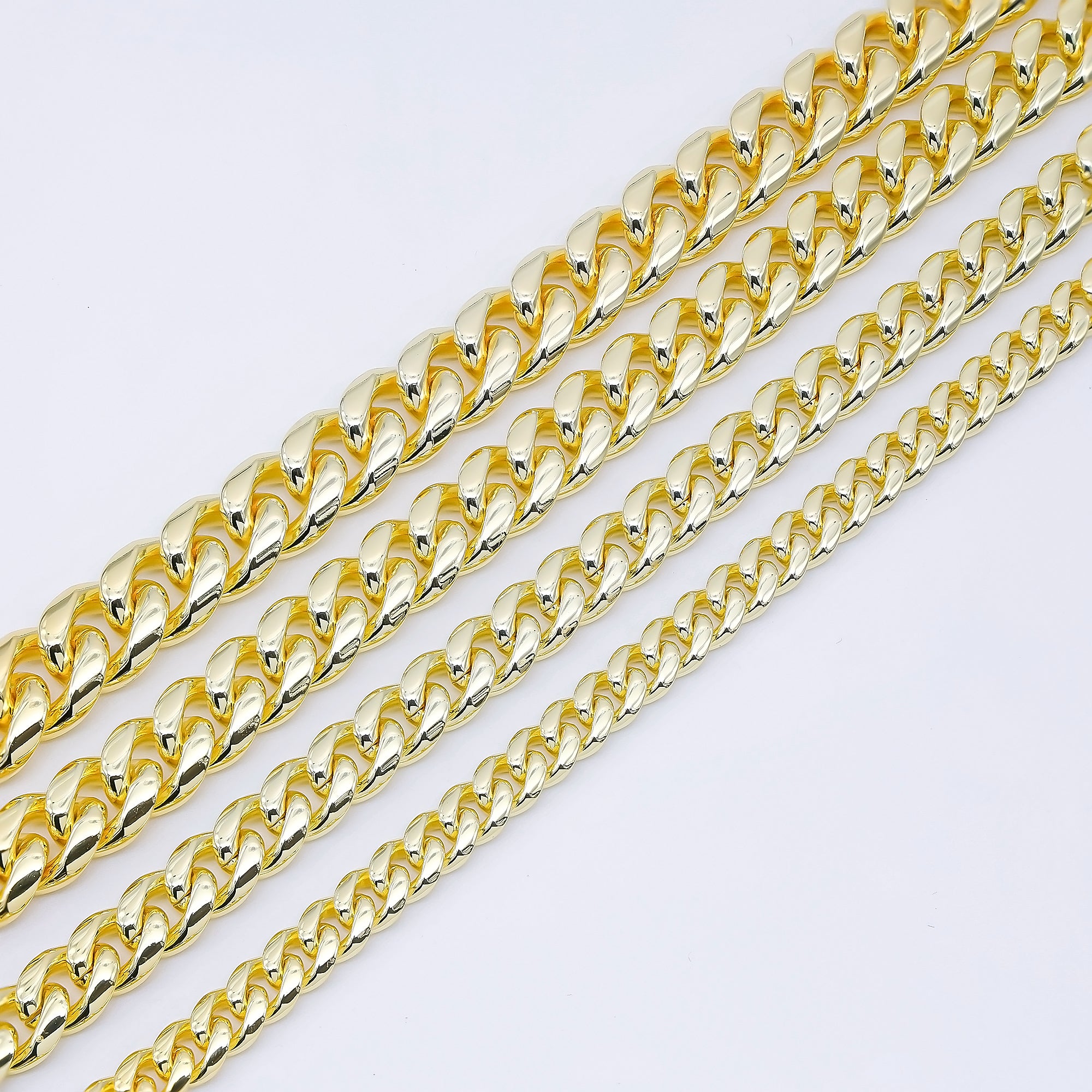 Chunky Gold Stainless Steel Men's Cuban Link Chain Necklace 18.11” Long, 12mm Wide WA-3908