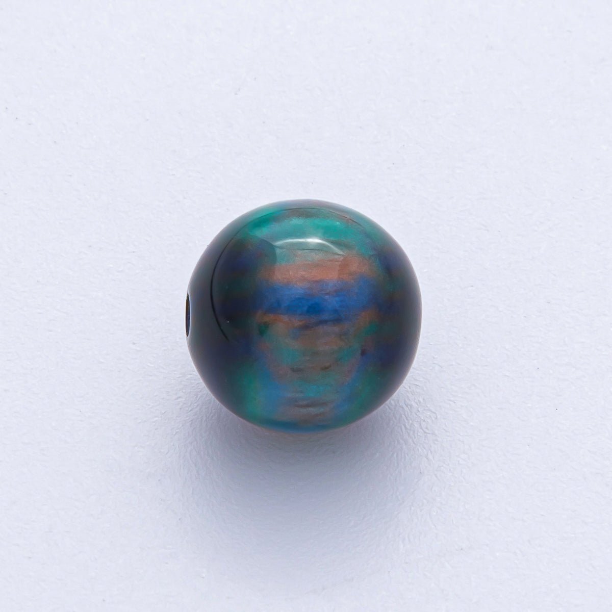 10 pcs 12mm Dark Teal, Yellow, Blue, Purple, Brown, Green Glitter Resin Round Bead | B569 - B583 - DLUXCA
