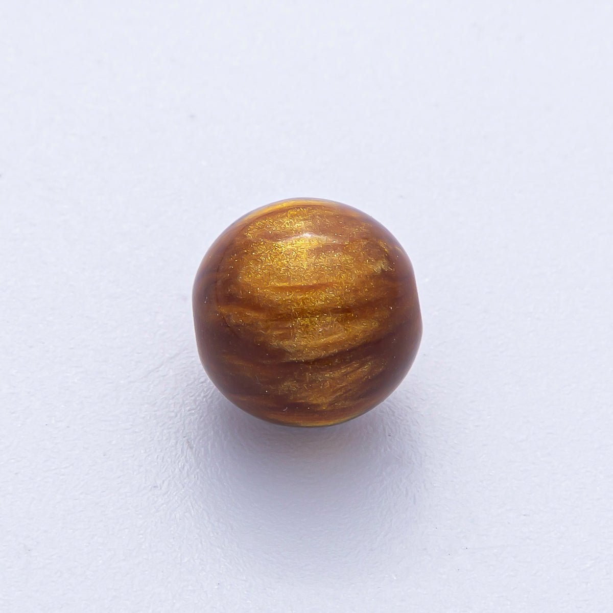 10 pcs 12mm Dark Teal, Yellow, Blue, Purple, Brown, Green Glitter Resin Round Bead | B569 - B583 - DLUXCA