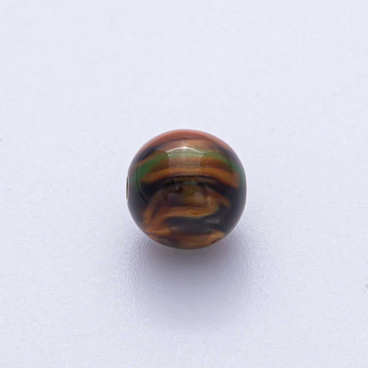 10 pcs 12mm Dark Teal, Yellow, Blue, Purple, Brown, Green Glitter Resin Round Bead | B569 - B583 - DLUXCA