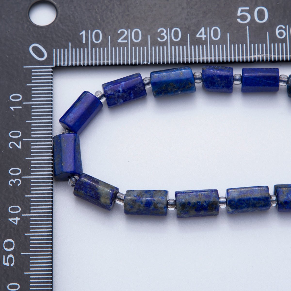 10.5mm Blue Lapis Lazuli Bead Natural Gemstone Cylinder Tube Strand Finding | WA - 1574 - DLUXCA