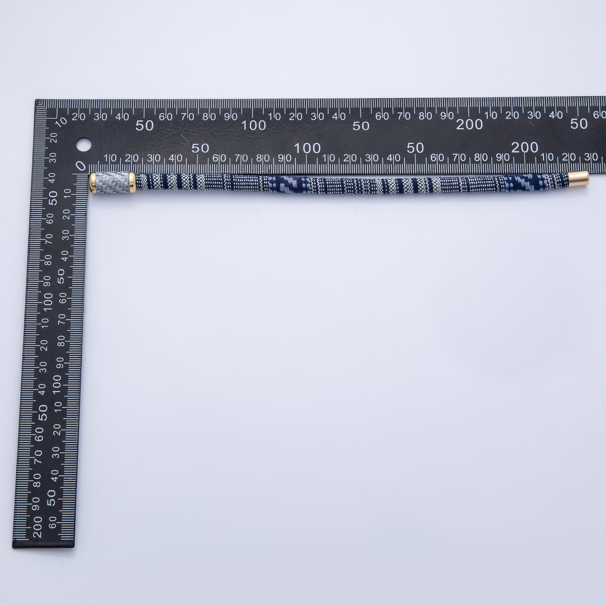 10mm Blue Woven Embroidered Fabric Cord 8.86 Inch Bracelet | WA - 3963 - DLUXCA