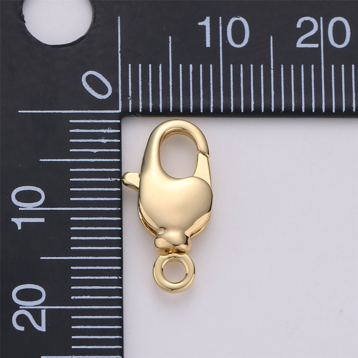 10mm Rhodium Plated Lobster Claw Clasps Jewelry Closure Findings Supply | L-082-silver - DLUXCA