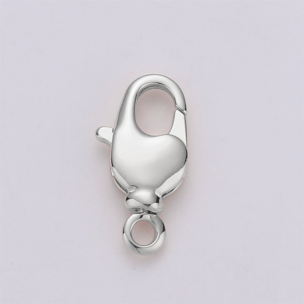 10mm Rhodium Plated Lobster Claw Clasps Jewelry Closure Findings Supply | L-082-silver - DLUXCA