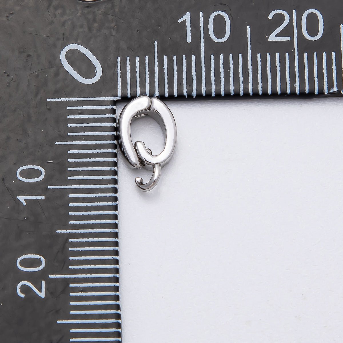 10mm Silver Minimalist Snap Latch Pendant Bail Holder Enhancer | Findings - 00121 - DLUXCA