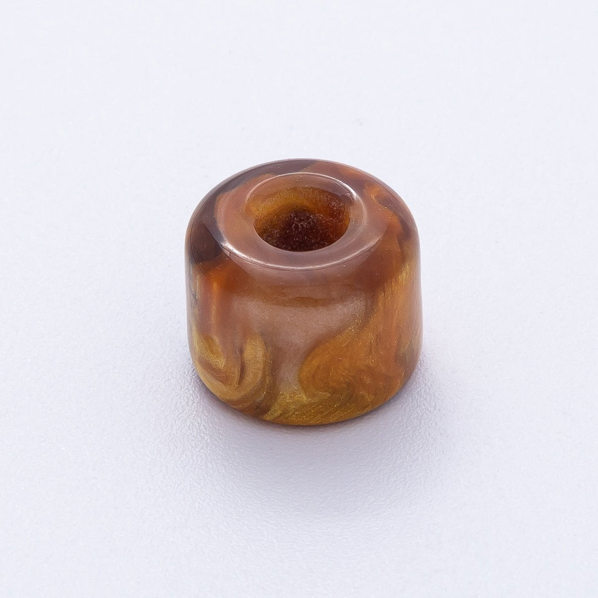 10pcs 12.5mm Blue, Pink, Grey, Yellow, Brown Glitter Acrylic Resin Rondelle Bead | B549 - B851 - DLUXCA