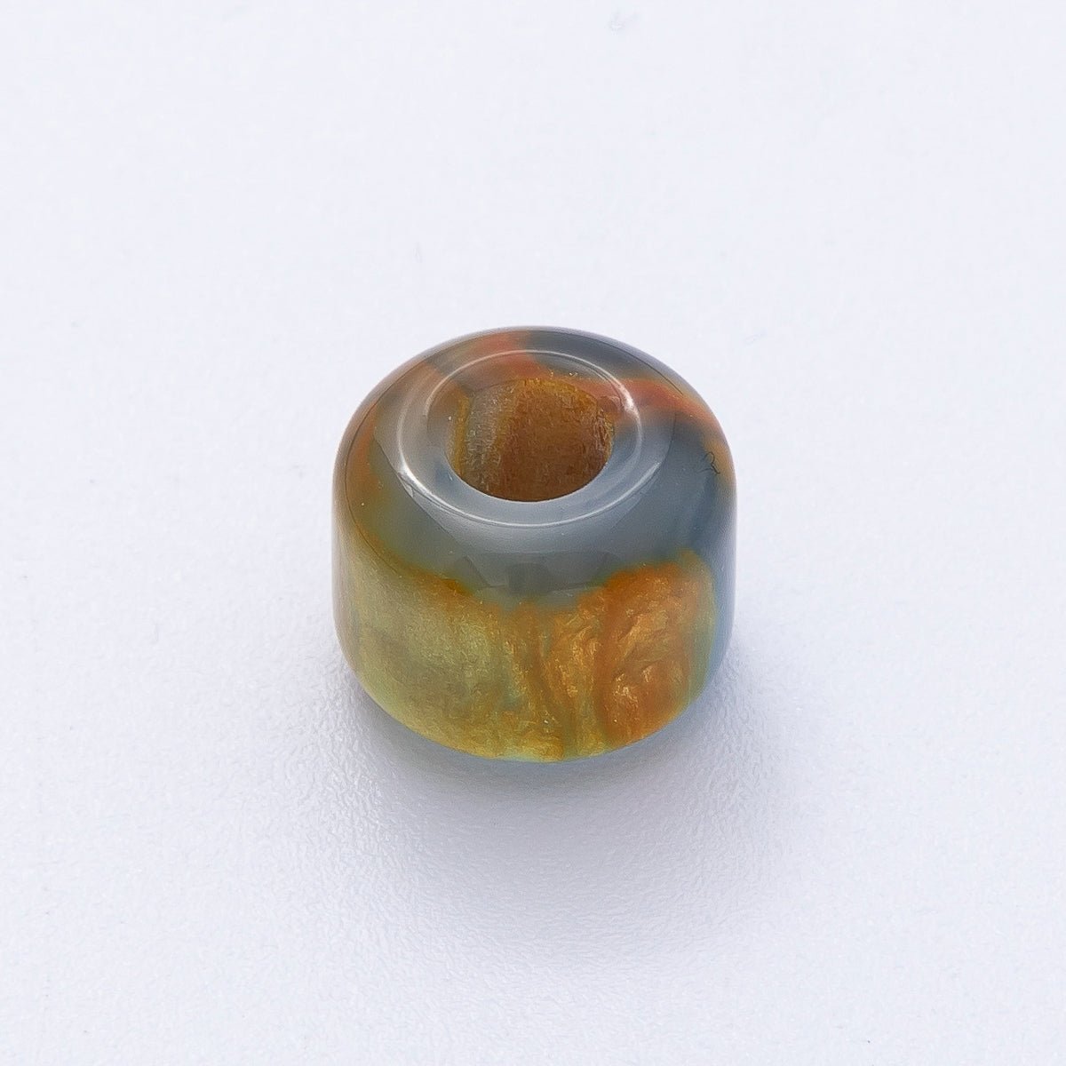 10pcs 12.5mm Blue, Pink, Grey, Yellow, Brown Glitter Acrylic Resin Rondelle Bead | B549 - B851 - DLUXCA