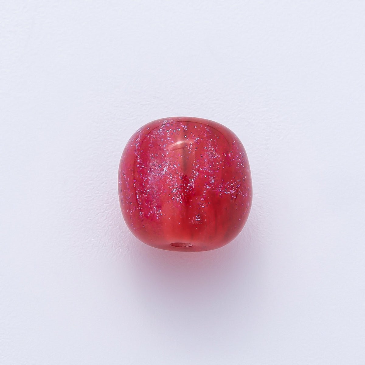 10pcs 12mm Black, Red, Blue, Grey, Green Glitter Resin Round Bead | B675 - B678 - DLUXCA