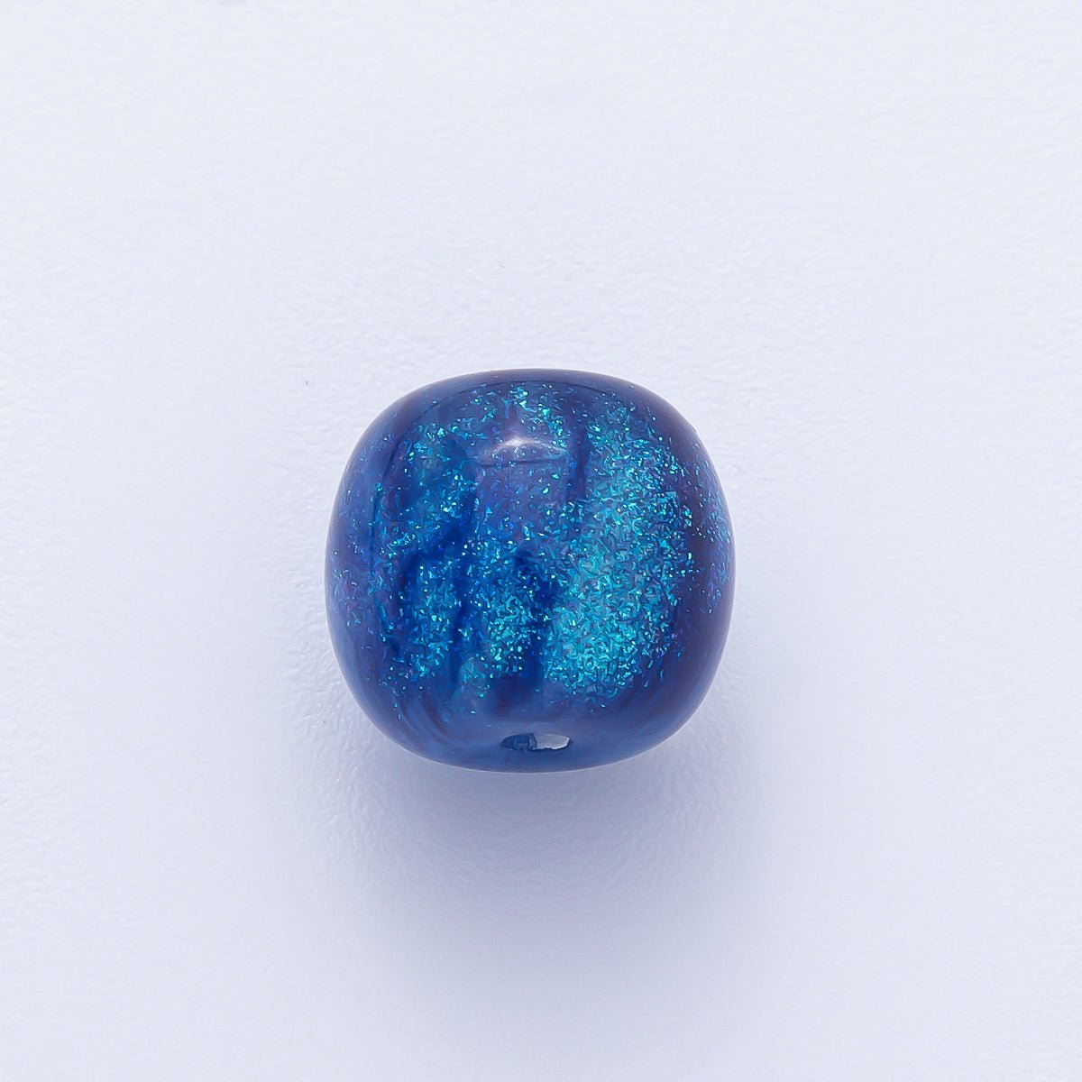 10pcs 12mm Black, Red, Blue, Grey, Green Glitter Resin Round Bead | B675 - B678 - DLUXCA