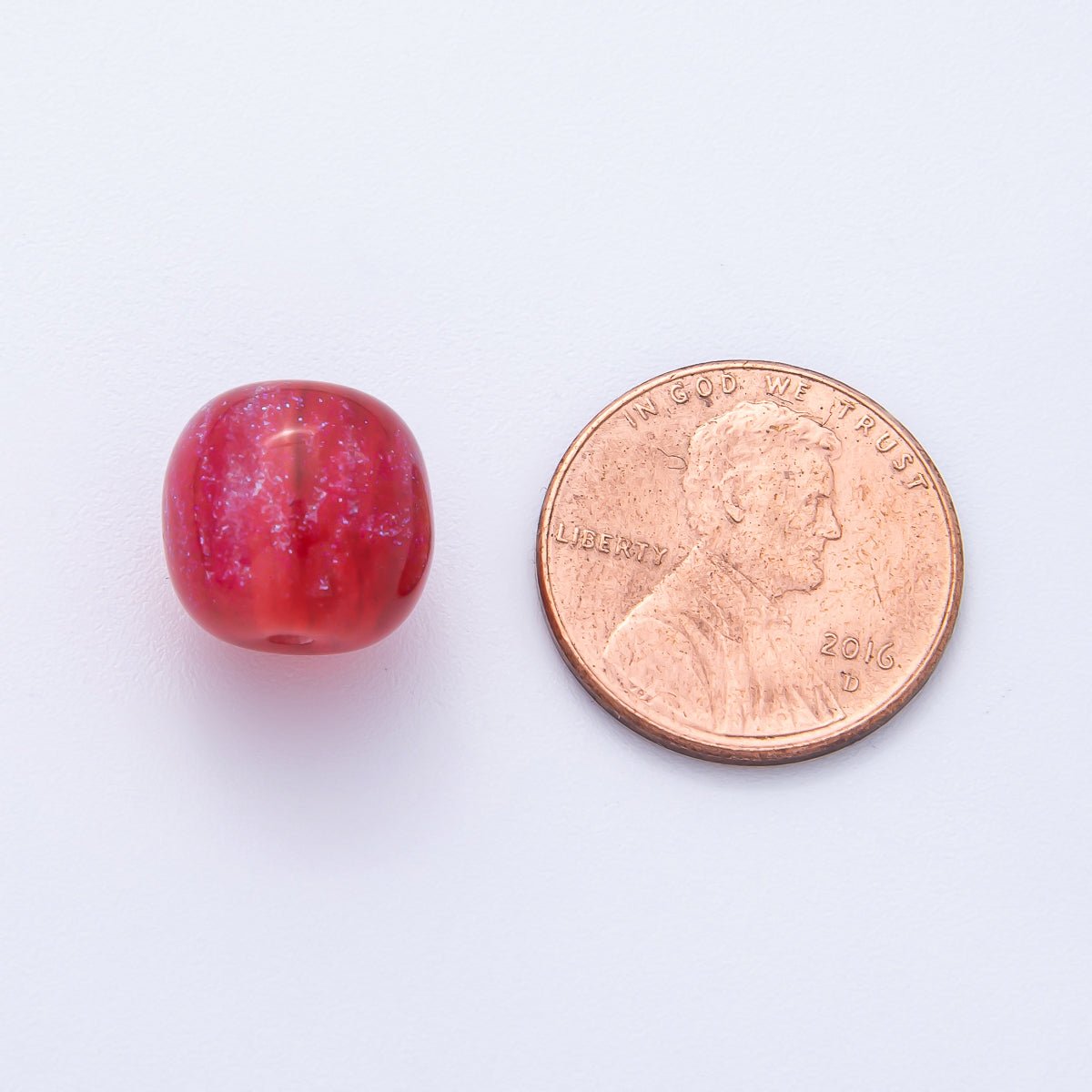 10pcs 12mm Black, Red, Blue, Grey, Green Glitter Resin Round Bead | B675 - B678 - DLUXCA