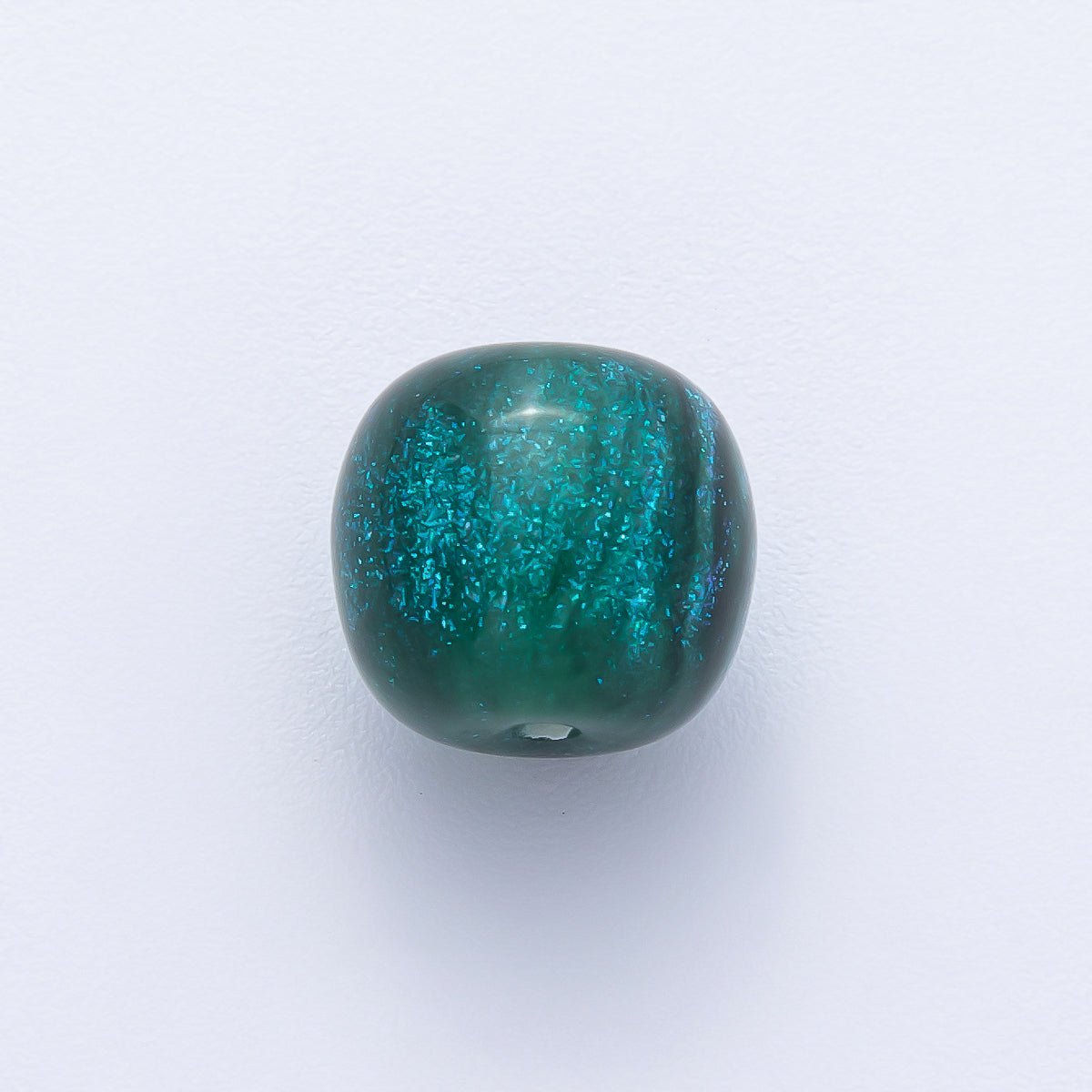 10pcs 12mm Black, Red, Blue, Grey, Green Glitter Resin Round Bead | B675 - B678 - DLUXCA