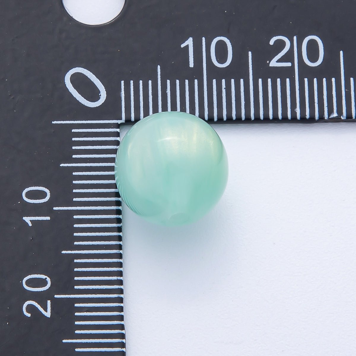 10pcs 12mm Black, White, Blue, Green, Grey, Pink, Red, Teal Glitter Resin Round Bead | B686 - B694 - DLUXCA