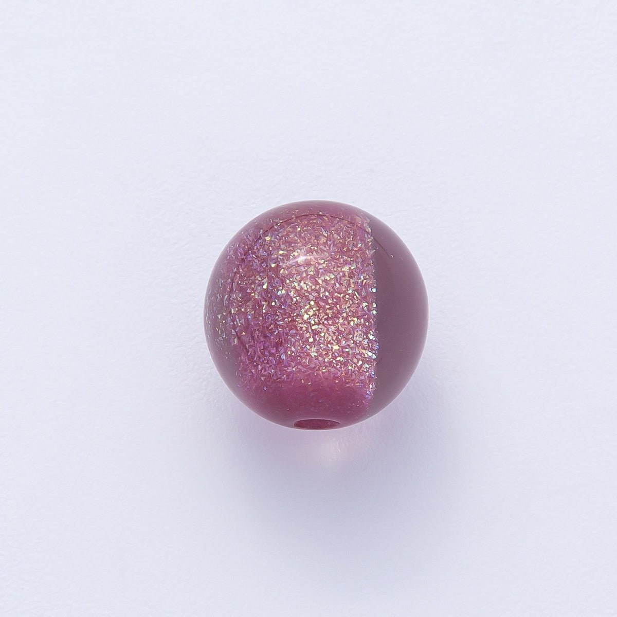 10pcs 12mm Green, Red, Grey, Purple, Black, Pink Glitter Resin Round Bead | B680 - B685 - DLUXCA