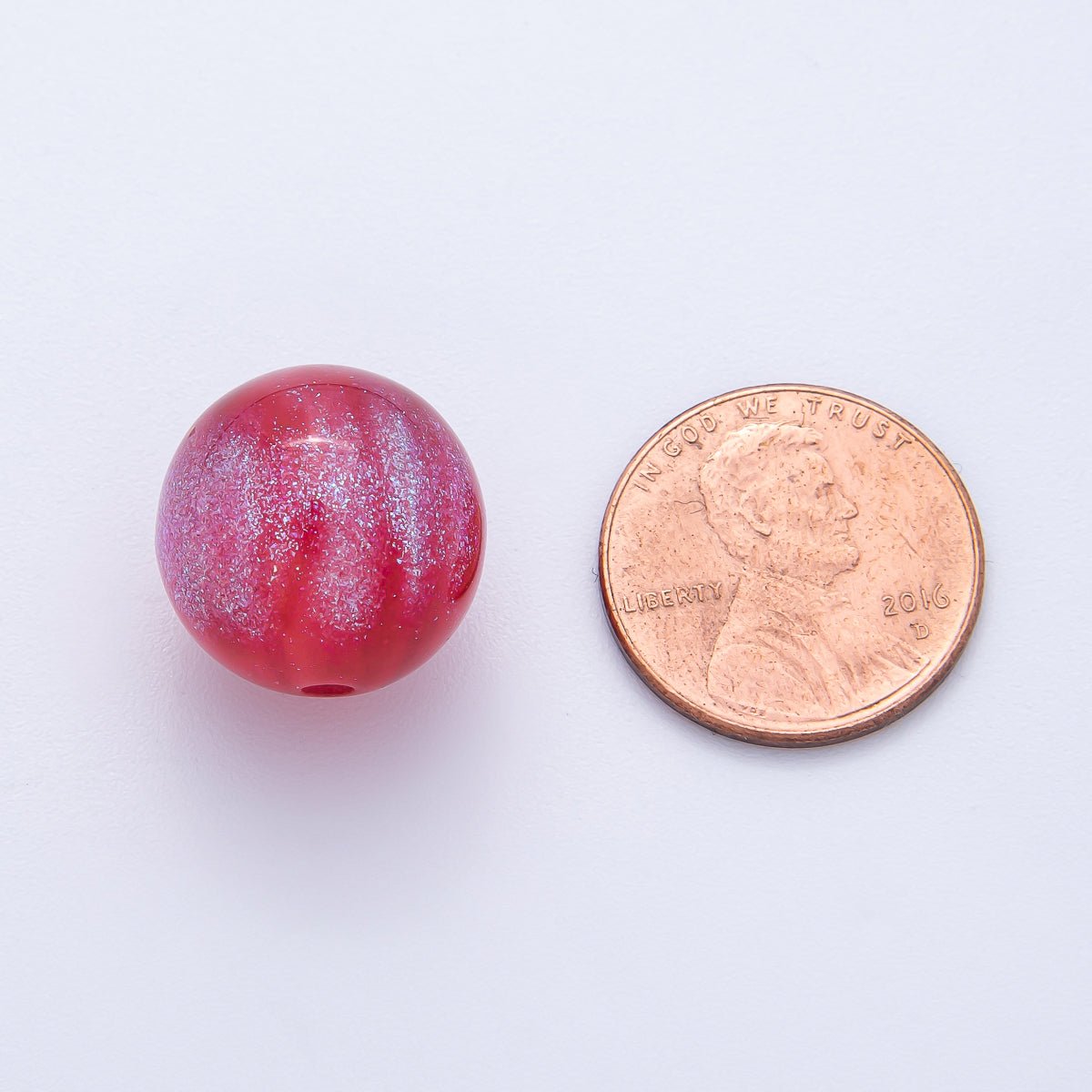 10pcs 16mm Dark Blue Glitter Resin Round Bead Set | Beads - 00034 - Beads - 00038 - DLUXCA