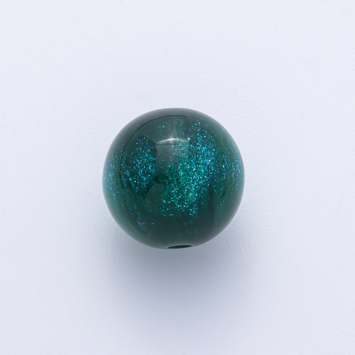 10pcs 16mm Dark Blue Glitter Resin Round Bead Set | Beads - 00034 - Beads - 00038 - DLUXCA