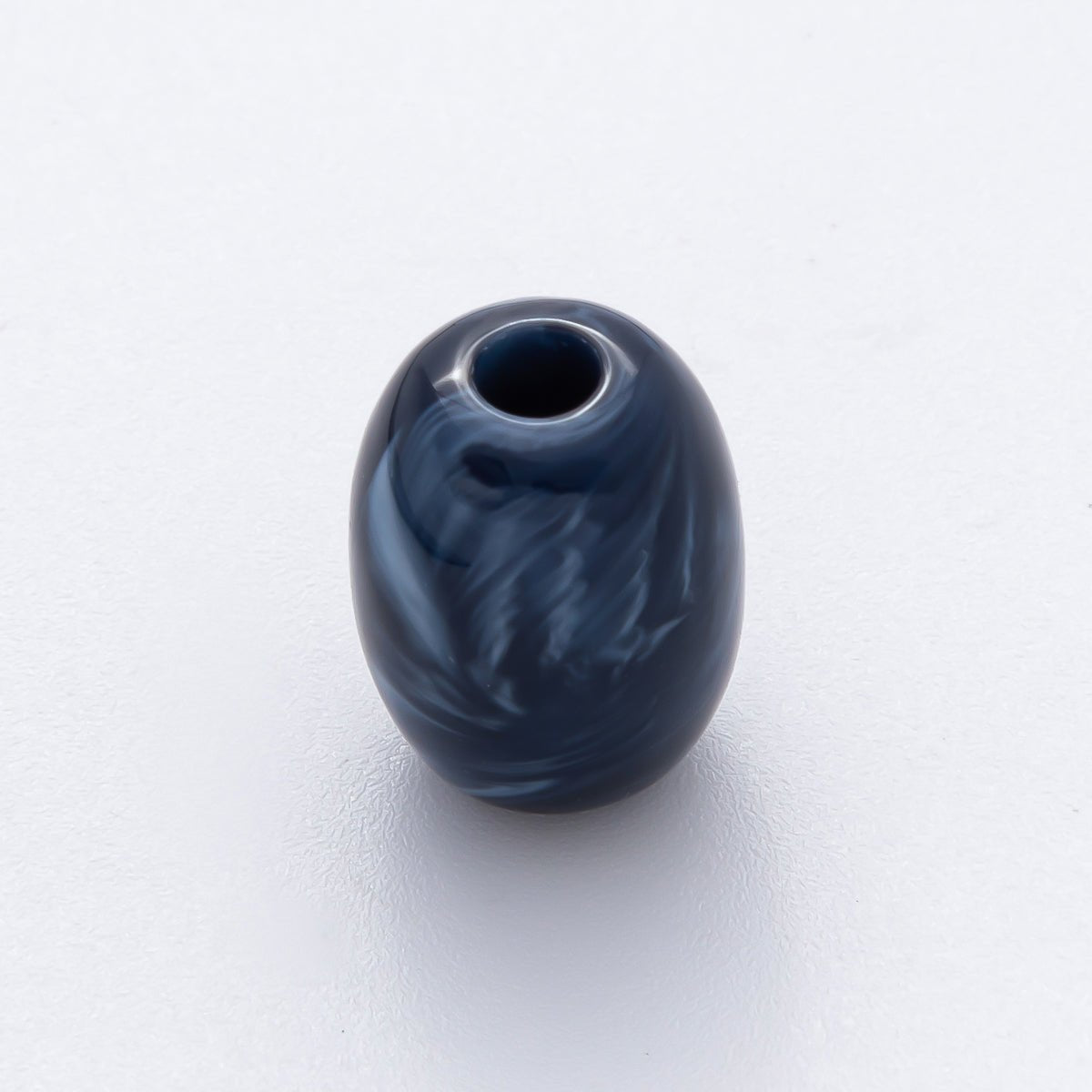 10pcs 18mm Dark Blue Marble Resin Oval Bead Set | Beads - 00029 - Beads - 00033 - DLUXCA