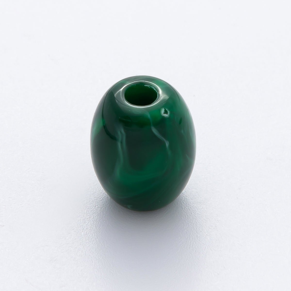 10pcs 18mm Dark Blue Marble Resin Oval Bead Set | Beads - 00029 - Beads - 00033 - DLUXCA