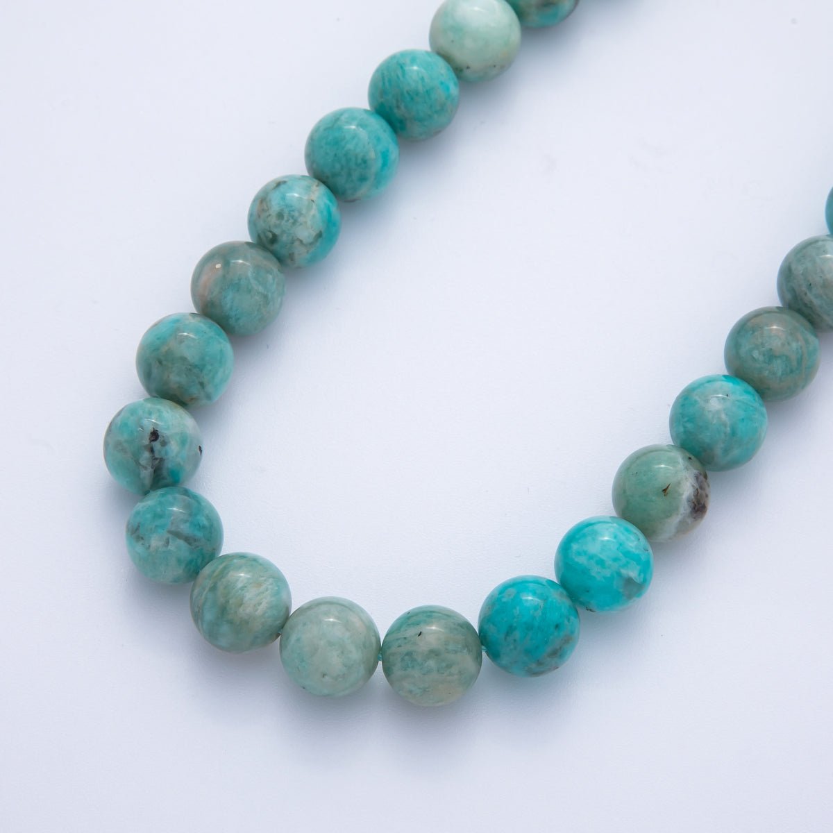 11.8mm Blue Teal Turquoise Natural Gemstone Round Strand Finding | WA - 4101 - DLUXCA