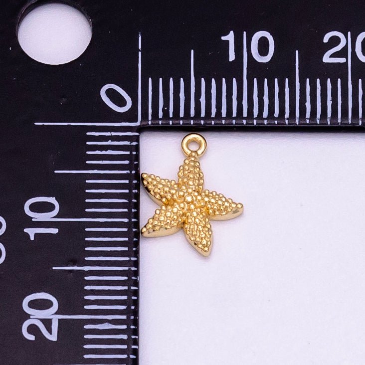12mm Dotted Bubble Starfish Nature Minimalist Charm | GP-242 - DLUXCA