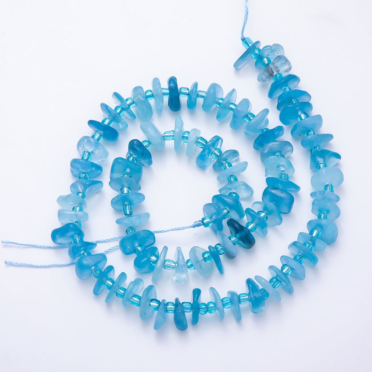 12mm Nero Marquina, Rose Quartz, Aquamarine, Kunzite, Amethyst, Lapis Lazuli Pebble Rondelle Natural Geometric Gemstone Strand Finding | WA-00211 - DLUXCA