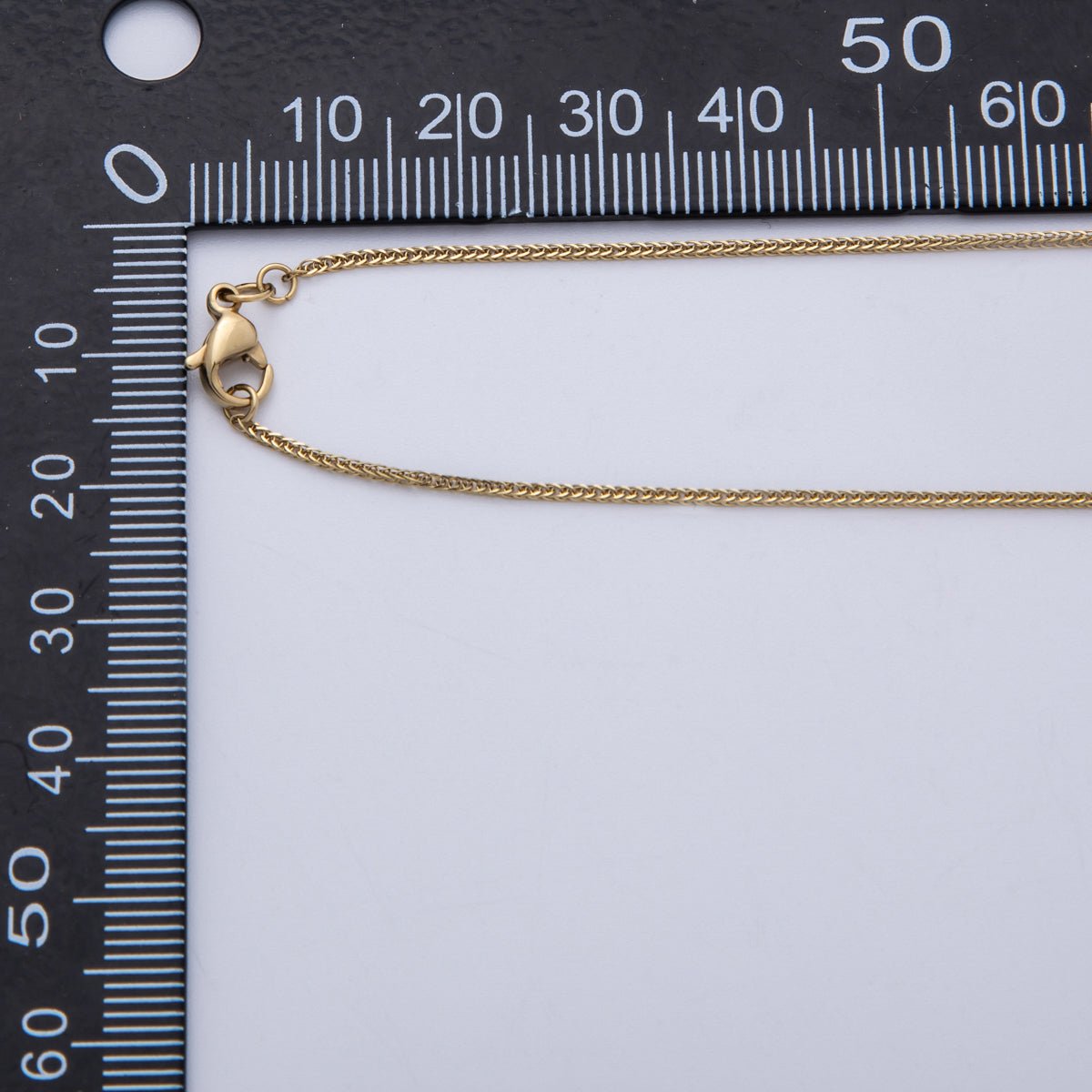 14K Gold Filled 0.6mm Minimalist Foxtail Chain 18 Inch Necklace | WA - 4086 - DLUXCA