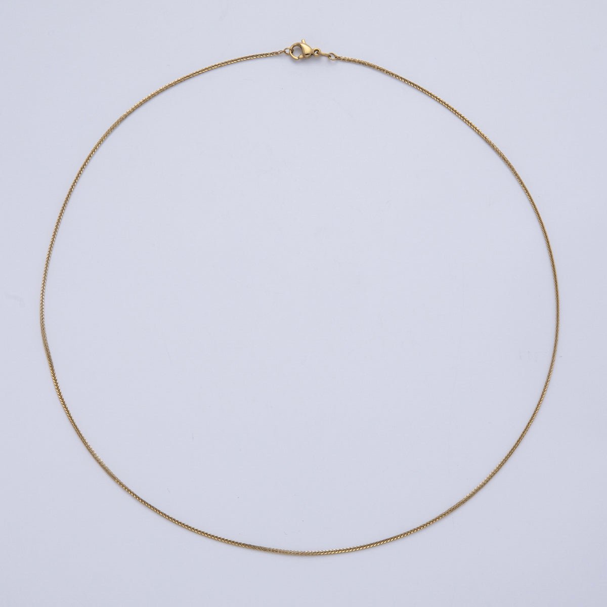 14K Gold Filled 0.6mm Minimalist Foxtail Chain 18 Inch Necklace | WA - 4086 - DLUXCA